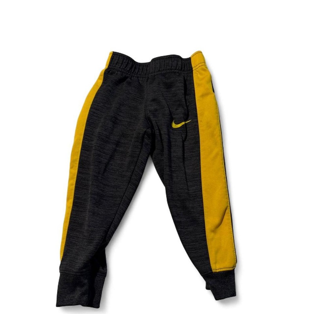 Nike Dri-FIT Gray Yellow Jogger Pants Toddler Boys 2T